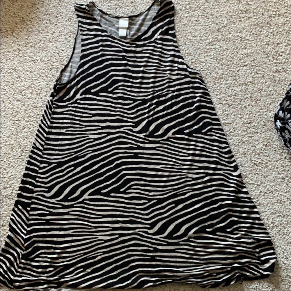 Zebra print cotton swing dress